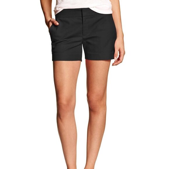 Banana Republic Black Hampton Fit Pique Short- Sz 2 - Picture 1 of 5